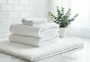 Bath towel pile