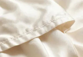 Sateen bedding close detail